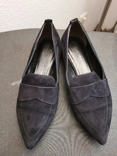 Kennel & Schmenger Damen Loafer Slipper Wildleder Blau Gr. 37