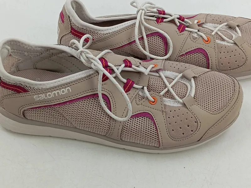 Salomon Damen Outdoorschuhe Gr. 40 Beige Pink Mesh Schnürung Leicht 2
