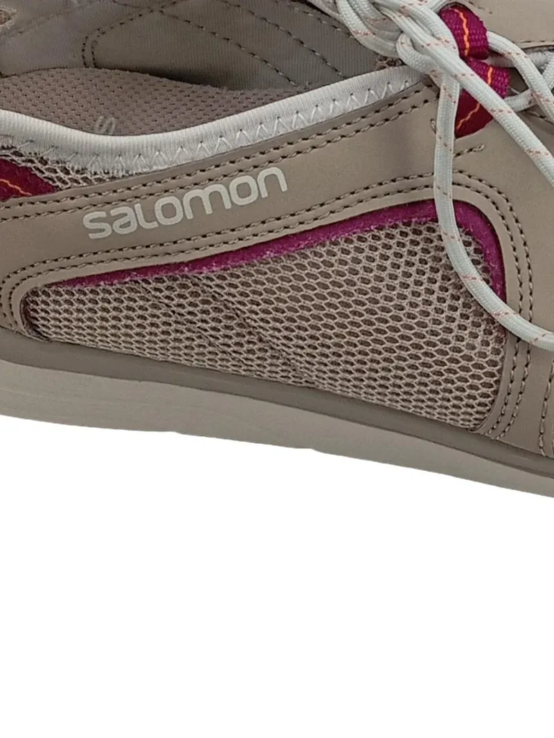Salomon Damen Outdoorschuhe Gr. 40 Beige Pink Mesh Schnürung Leicht 3