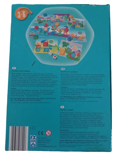 FX Schmid Formen Farben Lernspiel Vorschule Motorik Pappe Mehrfarbig