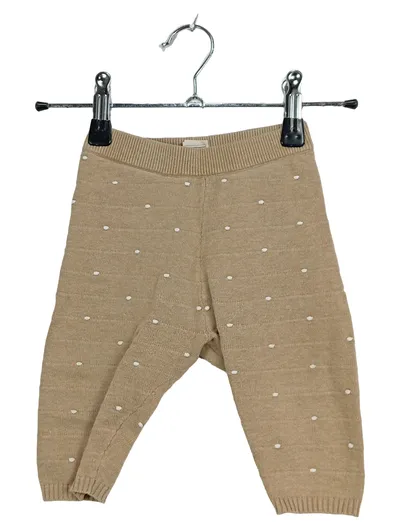 ALANA Baby Strickhose Gr. 68 Beige Punkte Baumwolle