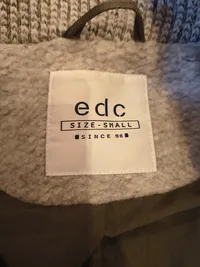 EDC Damen Übergangsmantel Gr. S/36 Grau Meliert Wolle-Optik 3