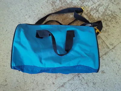 DerDieDas Kinder Sporttasche Skate Blau Kariert mit Schultergurt