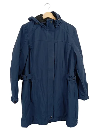 Eibsee Outdoorjacke Damen Blau Gr. 44/XXL Kapuze Polyester Herbst Winter