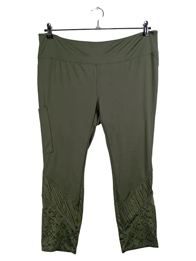 Ergeenomixx Damen Sport Leggings Capri Oliv Gr. 46 XXL Fitness