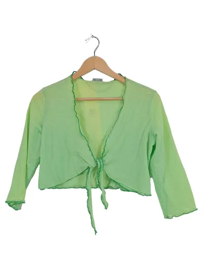 Apanage Femme Damen Bolero Bluse Gr. 38 M Grün Bindejacke Crop