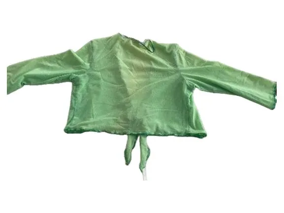 Apanage Femme Damen Bolero Bluse Gr. 38 M Grün Bindejacke Crop 4