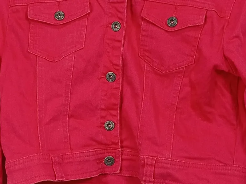 CRASH ONE Jeansjacke Mädchen Pink Cropped Baumwolle Gr. 176 Freizeit 2