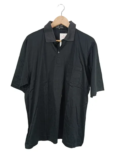 Dunhill Herren Poloshirt Schwarz Gr. 46 100% Baumwolle Made in Italy