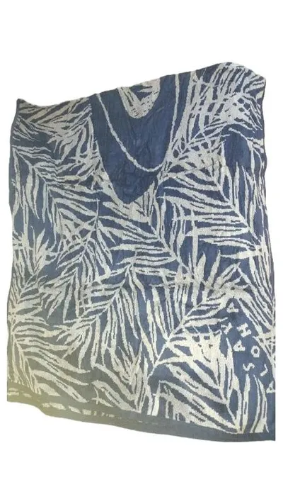 camel active Badetuch Strandtuch Herren Baumwolle Florales Muster Blau 190x77