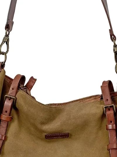 Liebeskind Berlin Umhängetasche Damen Leder Stoff Beige Braun Vintage