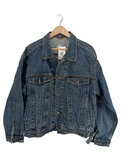 Jinglers Jeansjacke Herren Gr. 48/M Blau 100% Baumwolle Klassisch