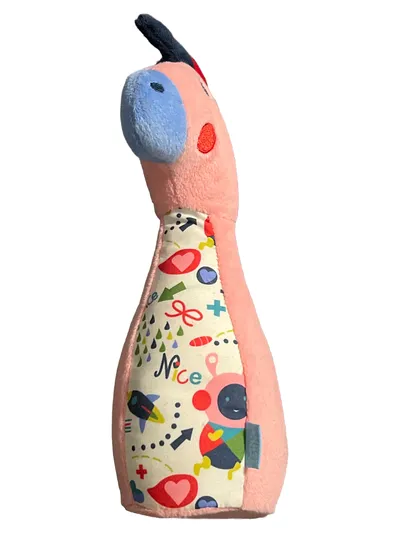 Fehn Greifling Giraffe Rosa Bunt Tiermotiv Baby Spielzeug Rassel