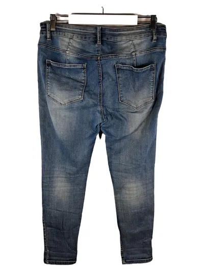 Damen Destroyed Jeans Hose Blau XL W33 L29 Baumwolle Used Look Ripped
