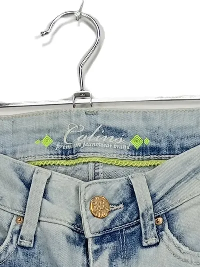 COLIN'S Damen Jeans Shorts Gr. 34 W26 Hellblau Used-Look Destroyed