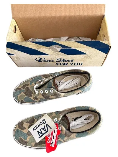 Vans Authentic Sneaker Low Damen Gr. 37 Camouflage Grün Canvas NEU