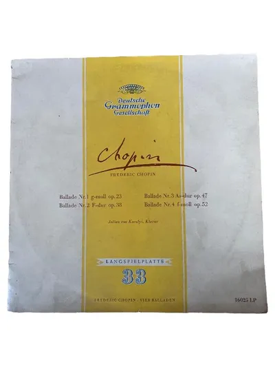 Chopin Vier Balladen Julian von Karolyi Deutsche Grammophon LP Vinyl 33