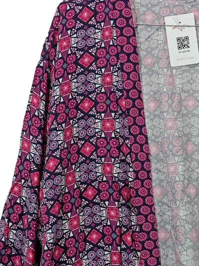 Colline Morgenmantel Kimono Damen Viskose Boho Gr. 38 M Mehrfarbig