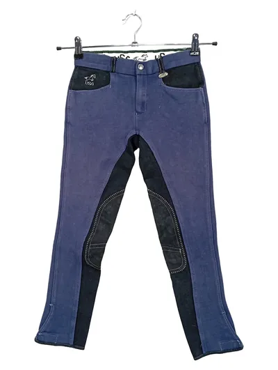 USG Kinder Reithose Vollbesatz Blau Gr. 146 Baumwolle