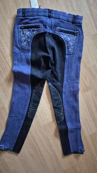 USG Kinder Reithose Vollbesatz Blau Gr. 146 Baumwolle 3