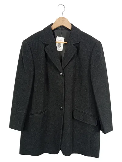 CANDA Damen Blazer Wollmix Gr. 44 Grau Meliert Klassisch Business