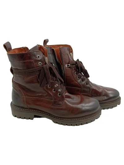 Travelin' Herren Leder Stiefel Boots Braun Gr. 41 Outdoor Schnürung