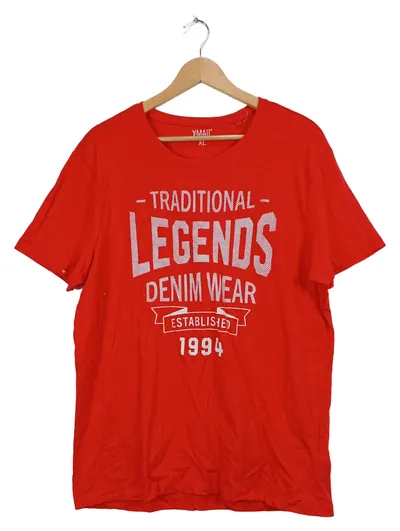 X-Mail Herren T-Shirt Traditional Legends Denim Wear Rot Gr. XL