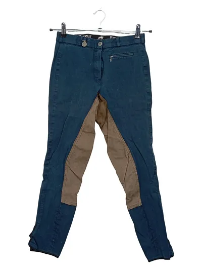 Pikeur Reithose Kinder Gr. 80 Blau Vollbesatz Baumwolle Jeans-Stil