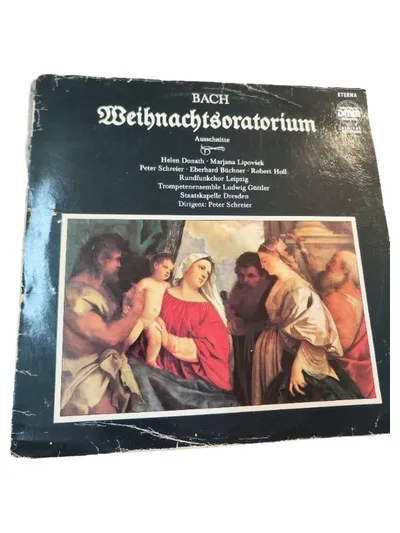 Bach Weihnachtsoratorium Ausschnitte Vinyl LP Eterna Peter Schreier Dresden