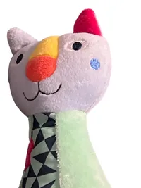 Fehn Baby Kuscheltier Katze Geometrisch Mehrfarbig 22 cm 2