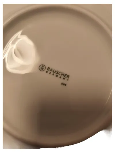 Bauscher 609 Porzellan Essteller 31 cm Weiß Minimalistisch Alltag