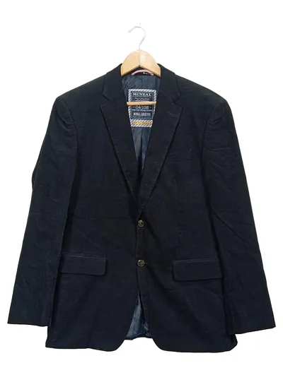 McNeal Herren Sakko Gr. 48 Schwarz Cord Blazer Jacke Klassisch
