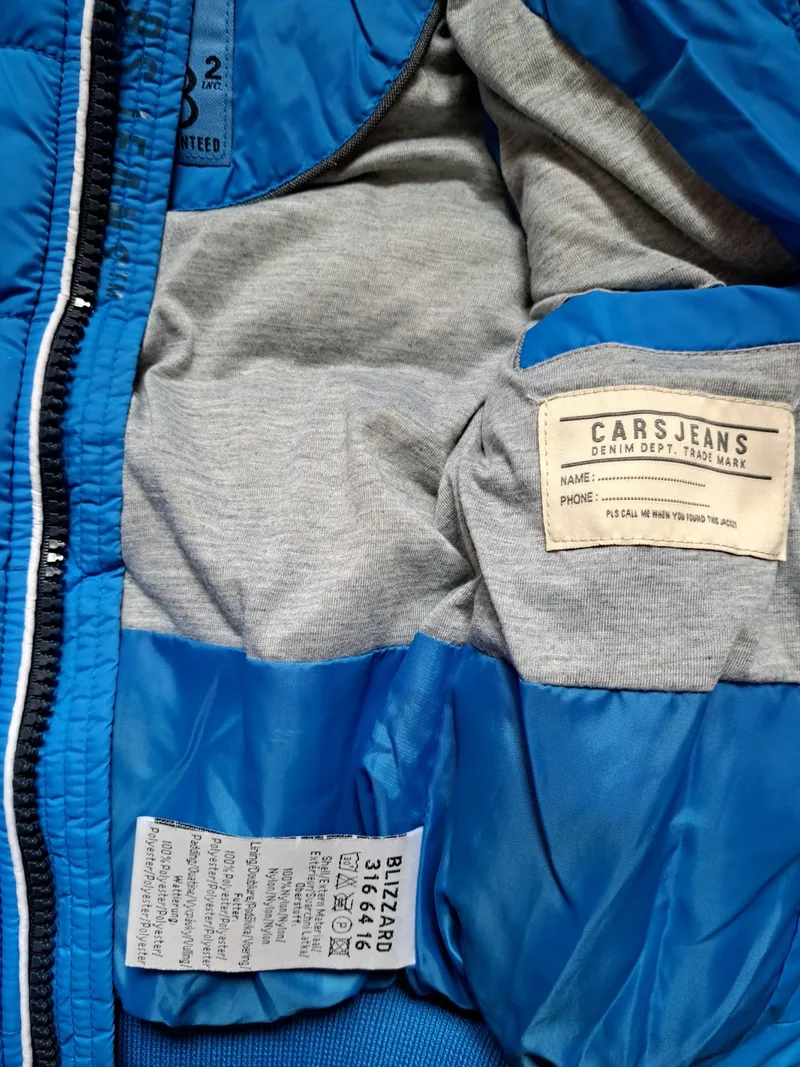Cars Jeans Blizzard Steppjacke Kinder Gr. 98 Blau Winterjacke 7