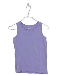 Circo Mädchen Top Tanktop Lila Glitzer Strass Gr. 128 7-8 Jahre Baumwolle 1