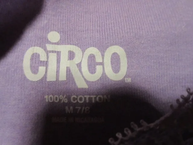 Circo Mädchen Top Tanktop Lila Glitzer Strass Gr. 128 7-8 Jahre Baumwolle 3