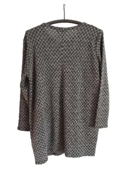 Bexleys Woman Strickkleid Damen Gr. 44/46 Grau Zickzackmuster Tunika 3