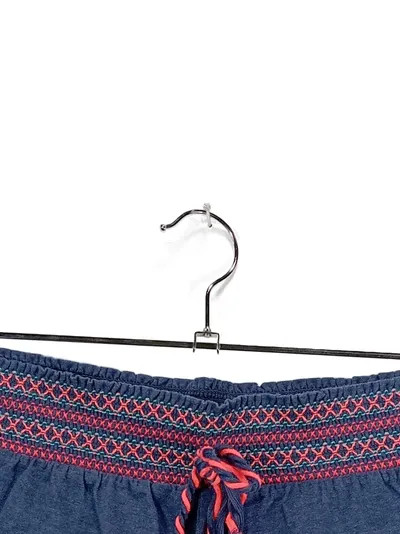Love to Lounge Schlafshorts Damen Ethno Stickerei Blau Gr. 38/M
