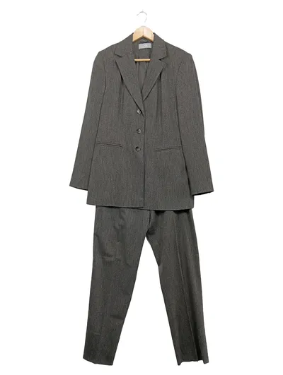 Wallis Damen Hosenanzug Gr. 42/XL Grau Meliert Business Blazer Hose
