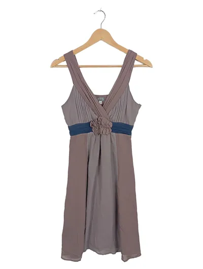 Maison 123 Damen Seidenkleid Gr. 34/XS Grau Elegant Festlich