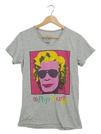 Boom Bap Damen T-Shirt Pop Art Print Grau Gr. XS Streetwear 2