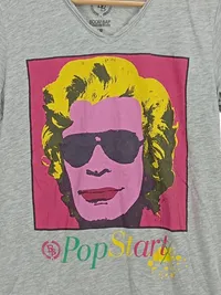 Boom Bap Damen T-Shirt Pop Art Print Grau Gr. XS Streetwear 4