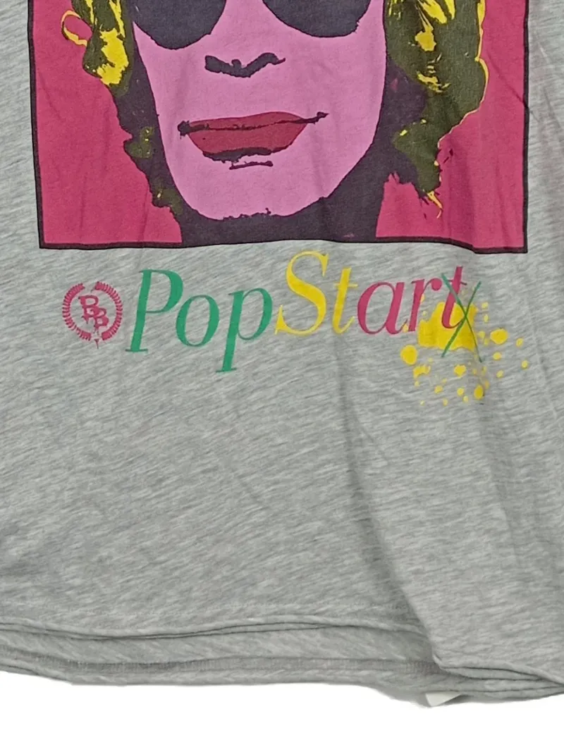Boom Bap Damen T-Shirt Pop Art Print Grau Gr. XS Streetwear 5