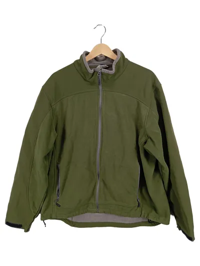 LANDS' END Fleecejacke Herren XL Oliv Outdoor Softshell Jacke