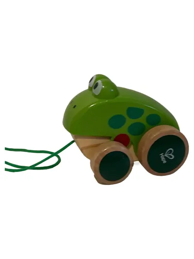 Hape Frosch Nachziehspielzeug Holz Grün Ziehspielzeug Kleinkind ab 12 Monate