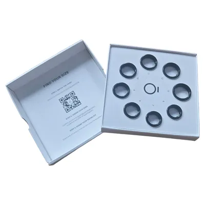 Oura Ring Größen-Kit Sizing Kit 8 Ringe Größe 6-13 Schwarz NEU