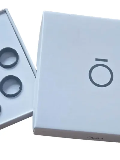 Oura Ring Ringgrößen-Set 8 Ringe Größe 6-13 Schwarz Sizing Kit