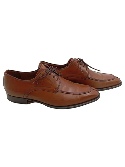 Emidio Tucci Herren Schnürschuhe Derby Leder Braun Gr. 40 Business Klassisch