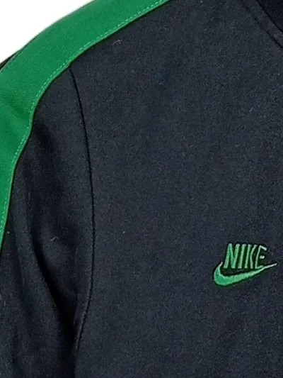 Nike Damen Trainingsjacke Schwarz Grün Emblem Stickerei Gr. M