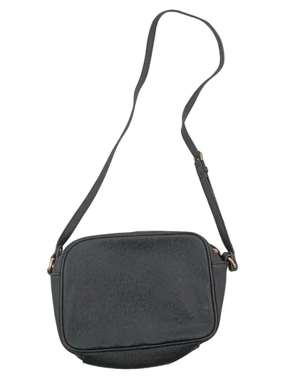 Liu Jo Damen Umhängetasche Schwarz Leder Camera Bag Crossbody