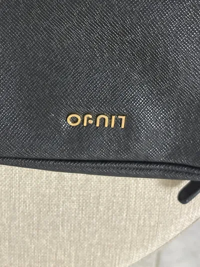 Liu Jo Damen Umhängetasche Schwarz Leder Camera Bag Crossbody